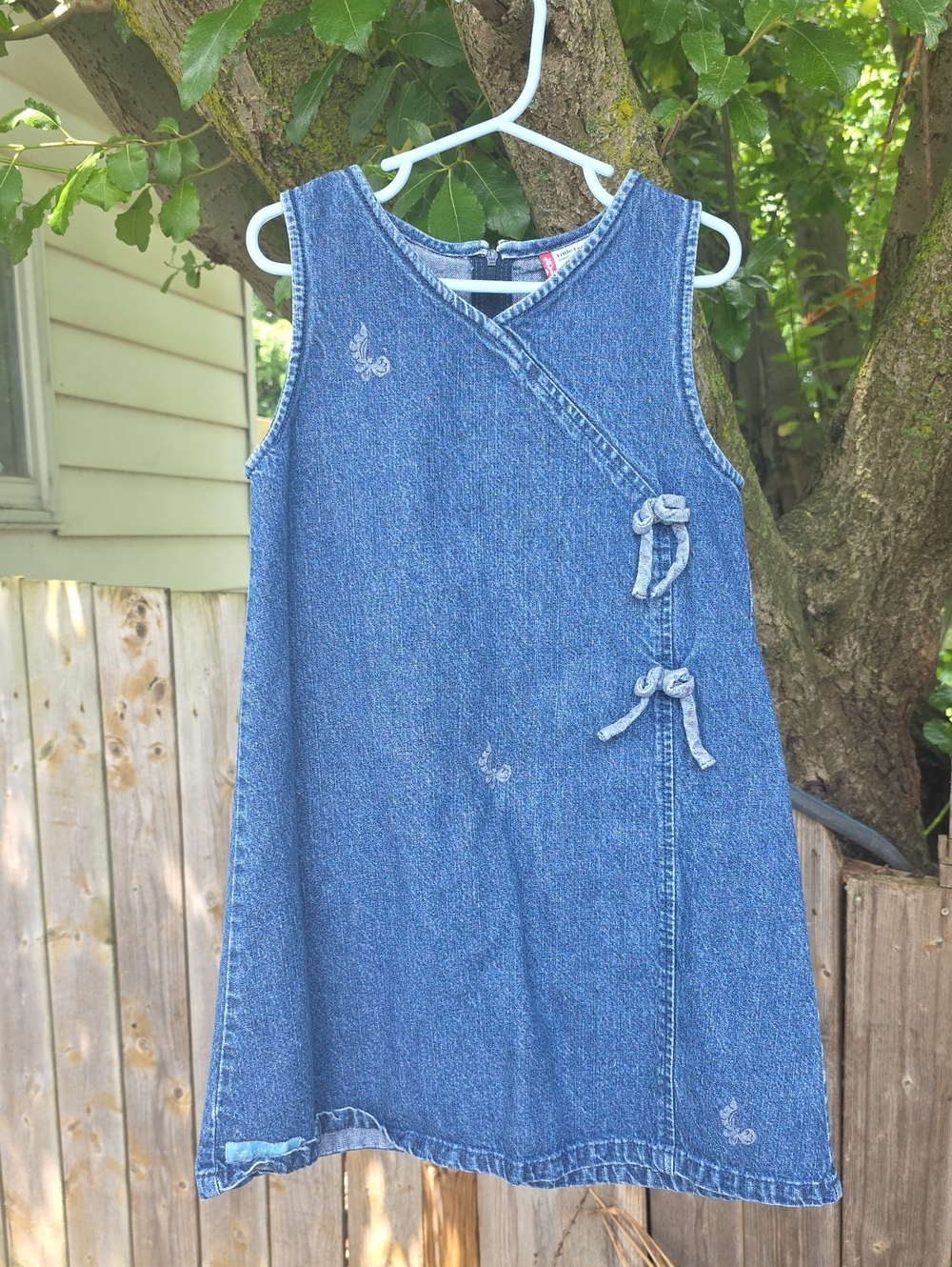Levi's Girls Denim Sundress in Blue Zip Up Back